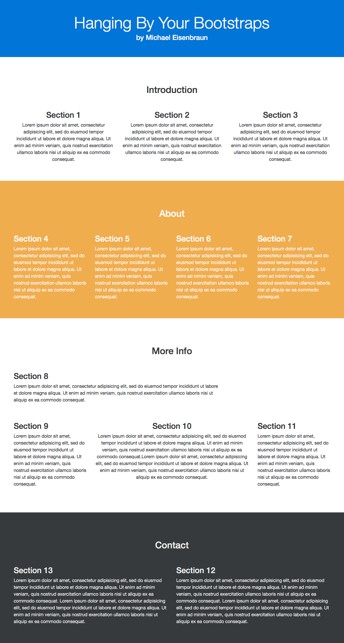 Site for large screens